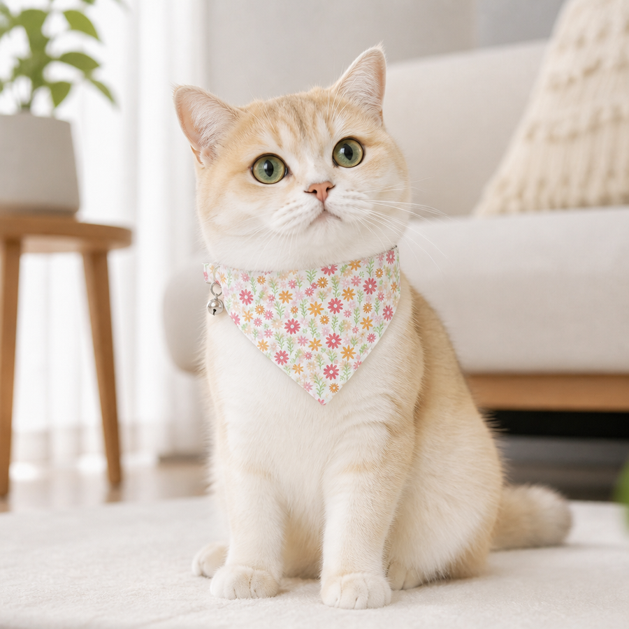 Blooming Meadow Floral Cat Bandana