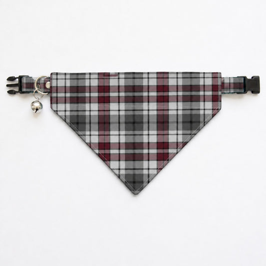 Urban Slate Tartan Flannel Cat Bandana